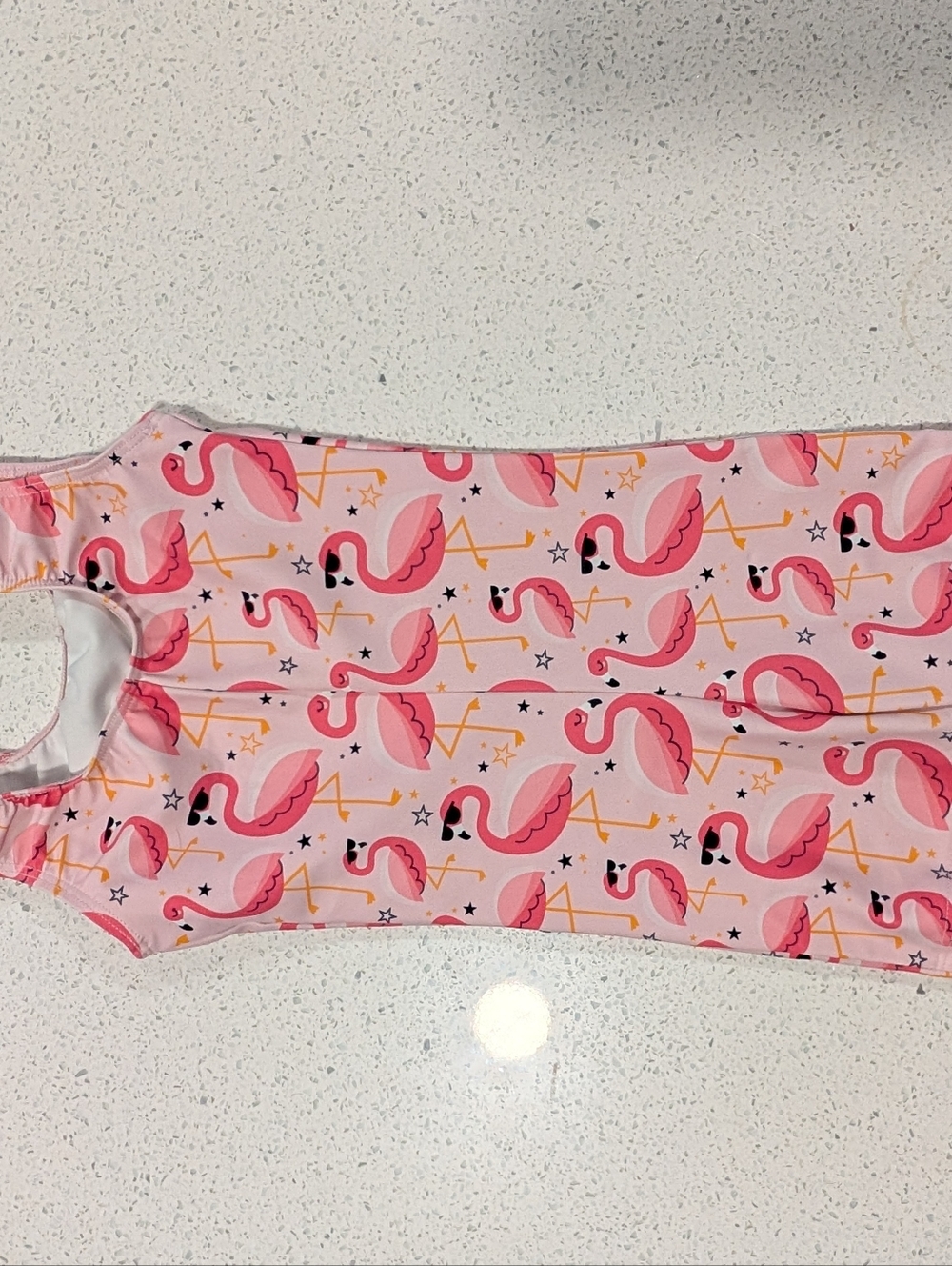 TINY TODDLER Destira Gymnastics Dance Leotard XXS Small 2XS UNITARD Flamingos - Picture 3 of 5